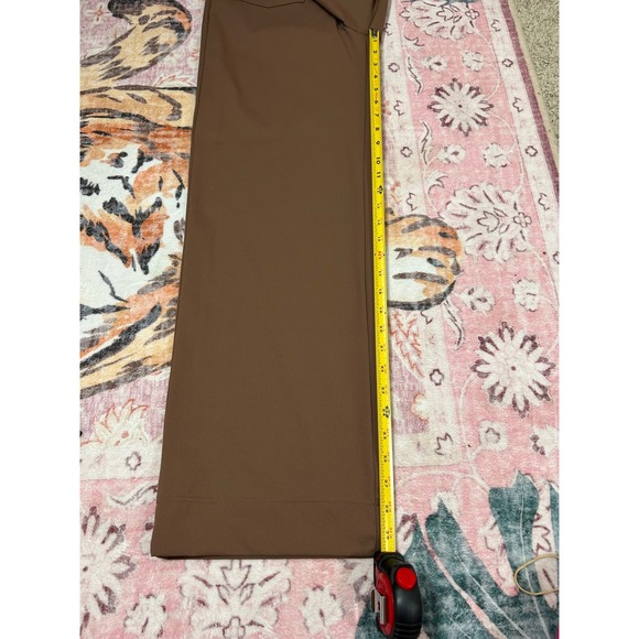 Halara Brown DayStretch High Waisted Pockets Straight Wide Leg Casual Pants M - Picture 7 of 8